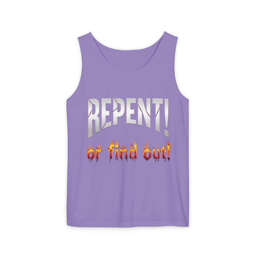 Repent! or Find Out Tank Top — Bold Faith Graphic Tank