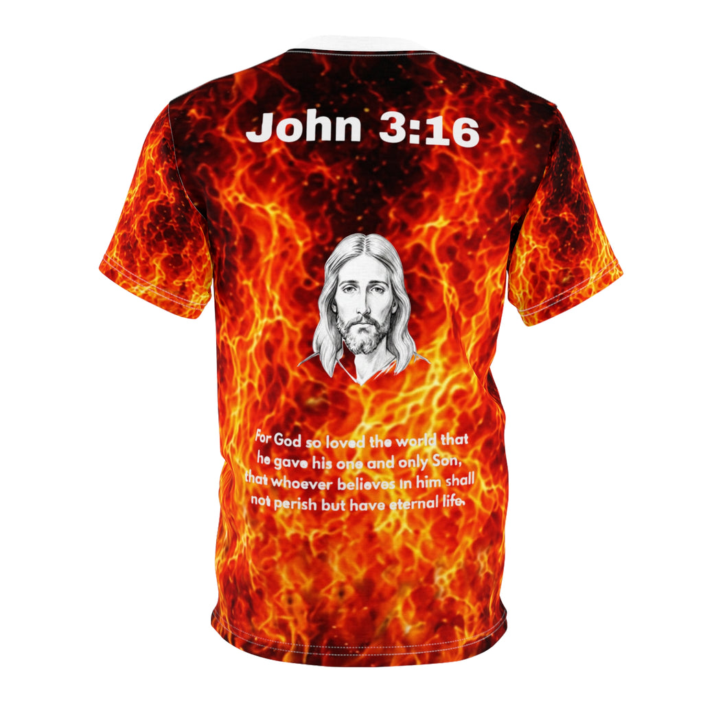 Repent! Flame Graphic Tee — "Repent or Find Out" All-Over Print