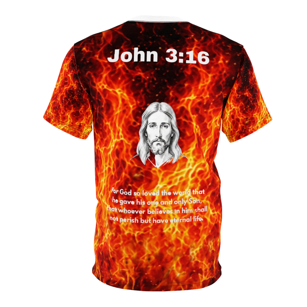 Repent! Flame Graphic Tee — "Repent or Find Out" All-Over Print