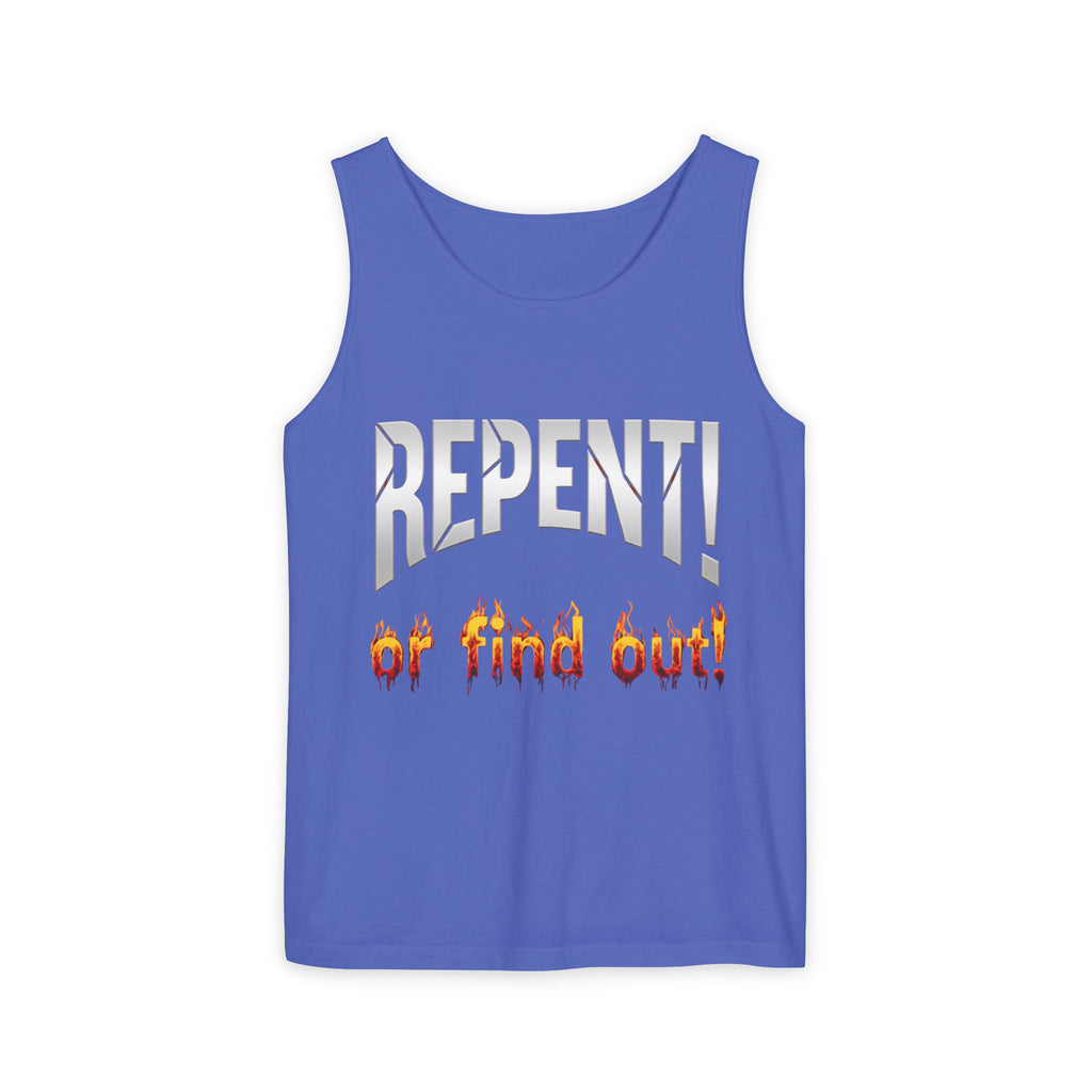Repent! or Find Out Tank Top — Bold Faith Graphic Tank