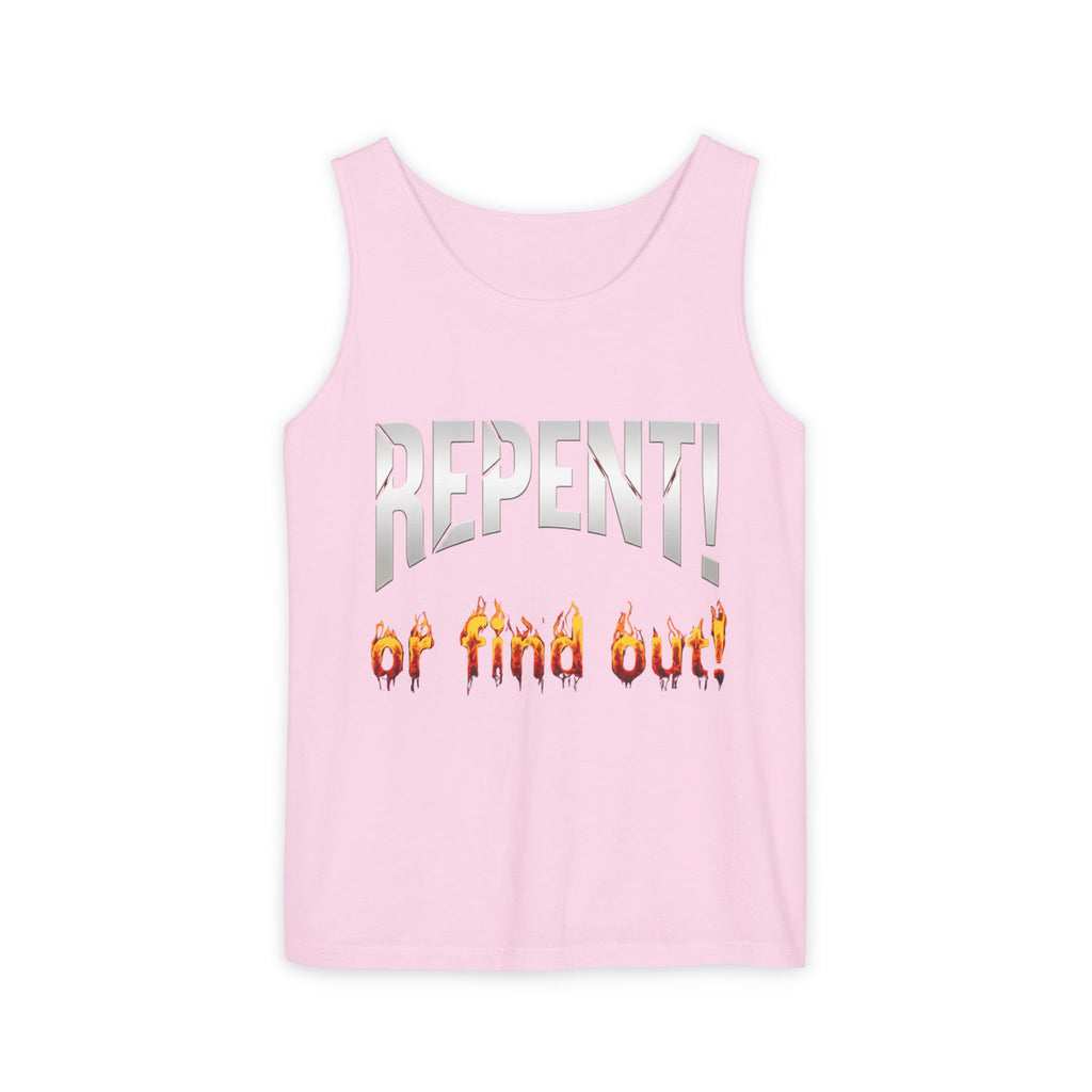 Repent! or Find Out Tank Top — Bold Faith Graphic Tank