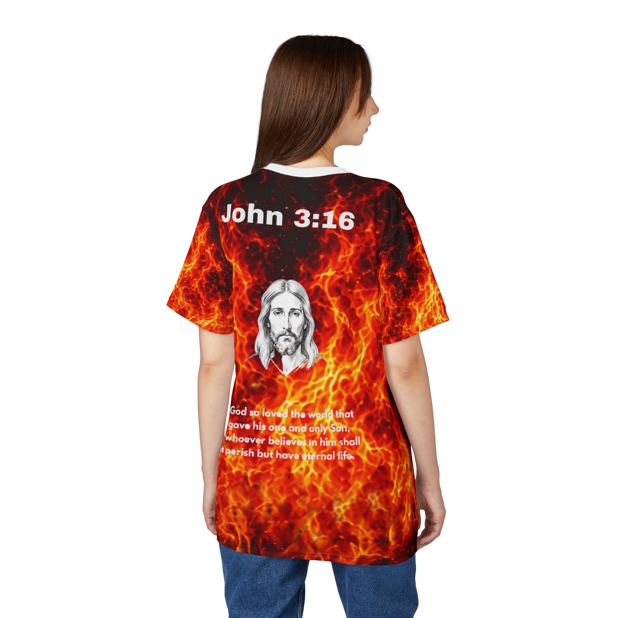 Repent! Flame Graphic Tee — "Repent or Find Out" All-Over Print